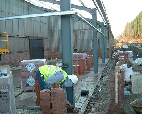 The new drying room being constructed at Wilnecote Brick
