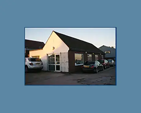 The single-storey building which took up forecourt space in front of the Mercedes-Benz garage