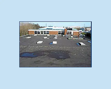 The original flat roof