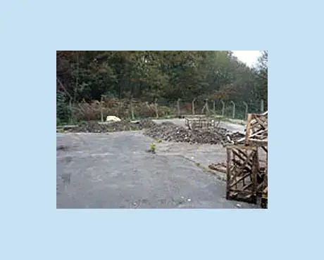 The site before work started on the warehouse extension.