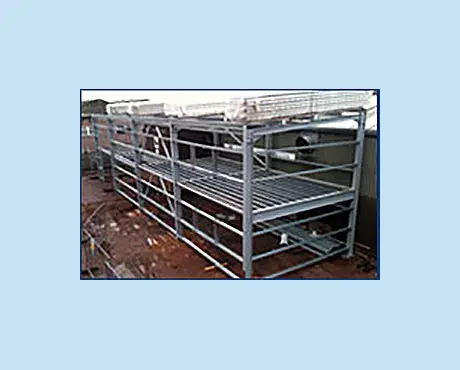 Steel frame extension ready for cladding