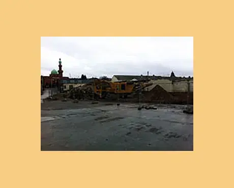 Ground being cleared prior to construction.
